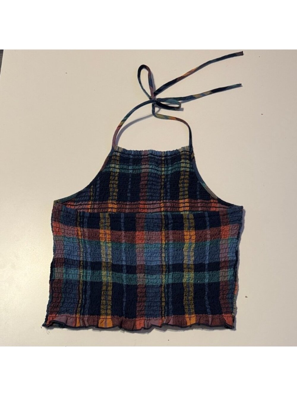 Multicolor Plaid Crop Top - Picture 2 of 2